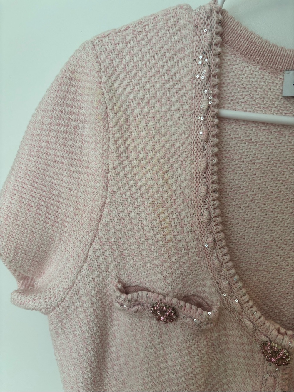 Self-Portrait Pale Pink Knit A-Line Dress - Picture 9 of 11